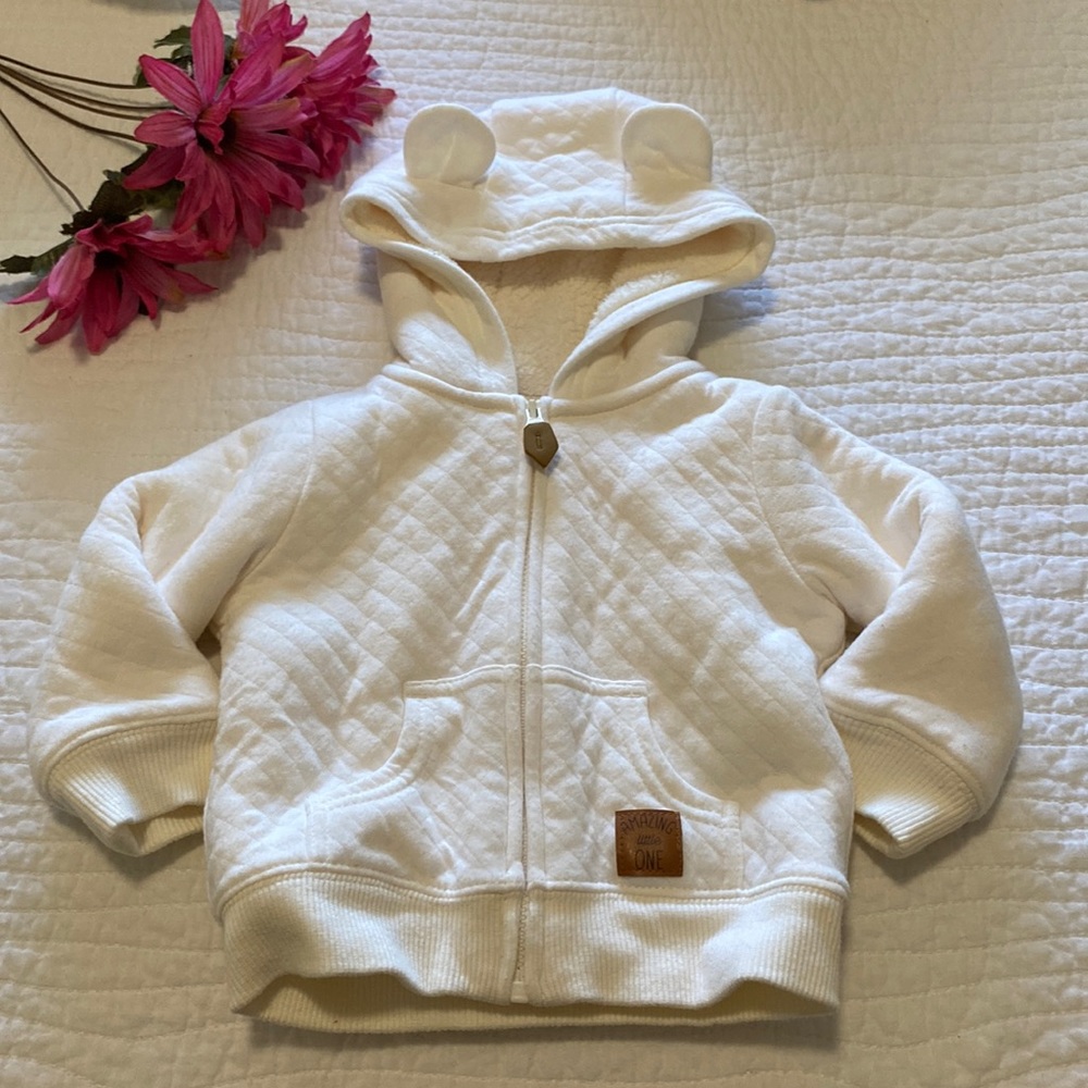 Like new! Simple Joys by Carter's Babies' Hooded Sweater Jacket Sz 3-6M